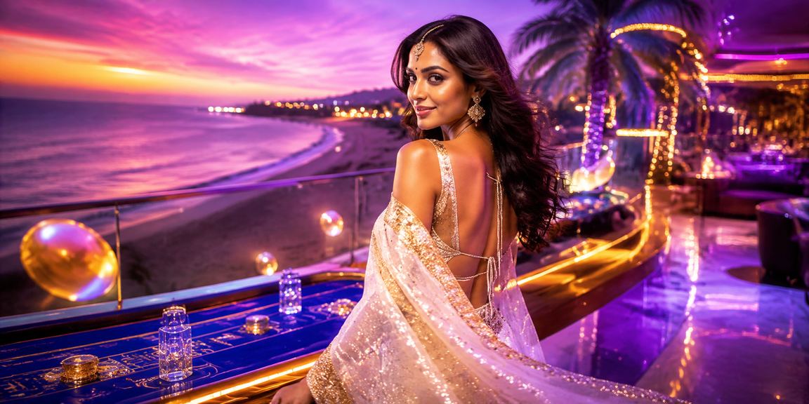 Baccarat gameplay by the Goa beach scene