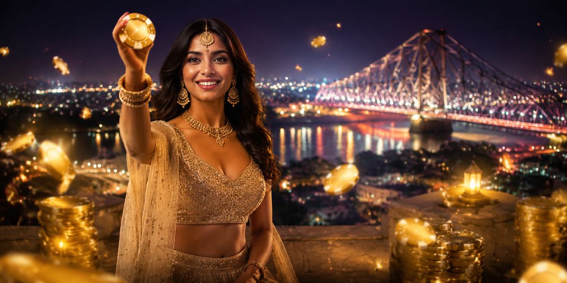 Festive atmosphere with colorful Indian celebrations and casino entertainment in Kolkata