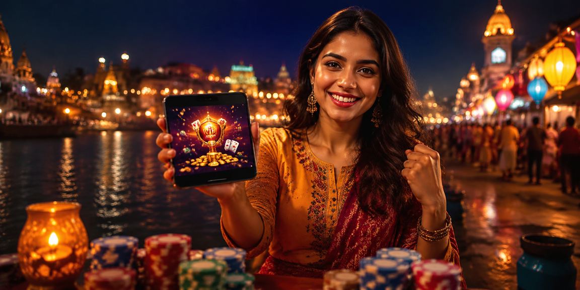 Mobile user enjoying promotions and payments via UPI in Pune night market scene